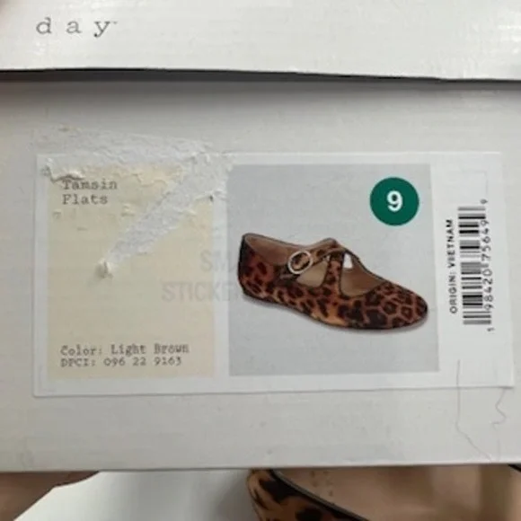 A New Day Tamsin Leopard Print Mary Jane Crisscross Buckle Flat 9 - Picture 8 of 8